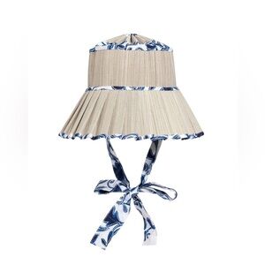 Elegant Beige and Blue Women's Hat